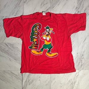 Vintage 90s Goofy Hip Hop T Shirt MEDIUM 1990s Rap Walt Disney Mickey Mouse